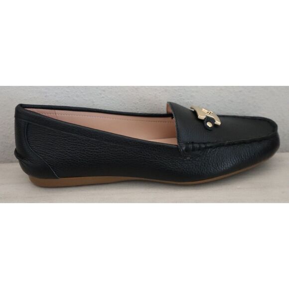 Kate Spade New York Women's Sz 8B Black Carmen Pebbled Leather Loafers $158 - Picture 7 of 9